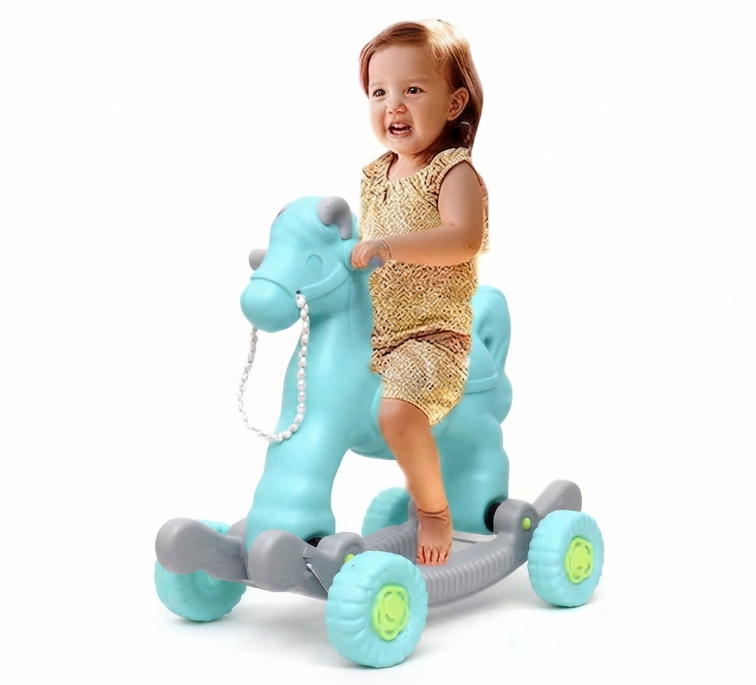 2-in-1 Baby Horse Rider Rocker for Kids